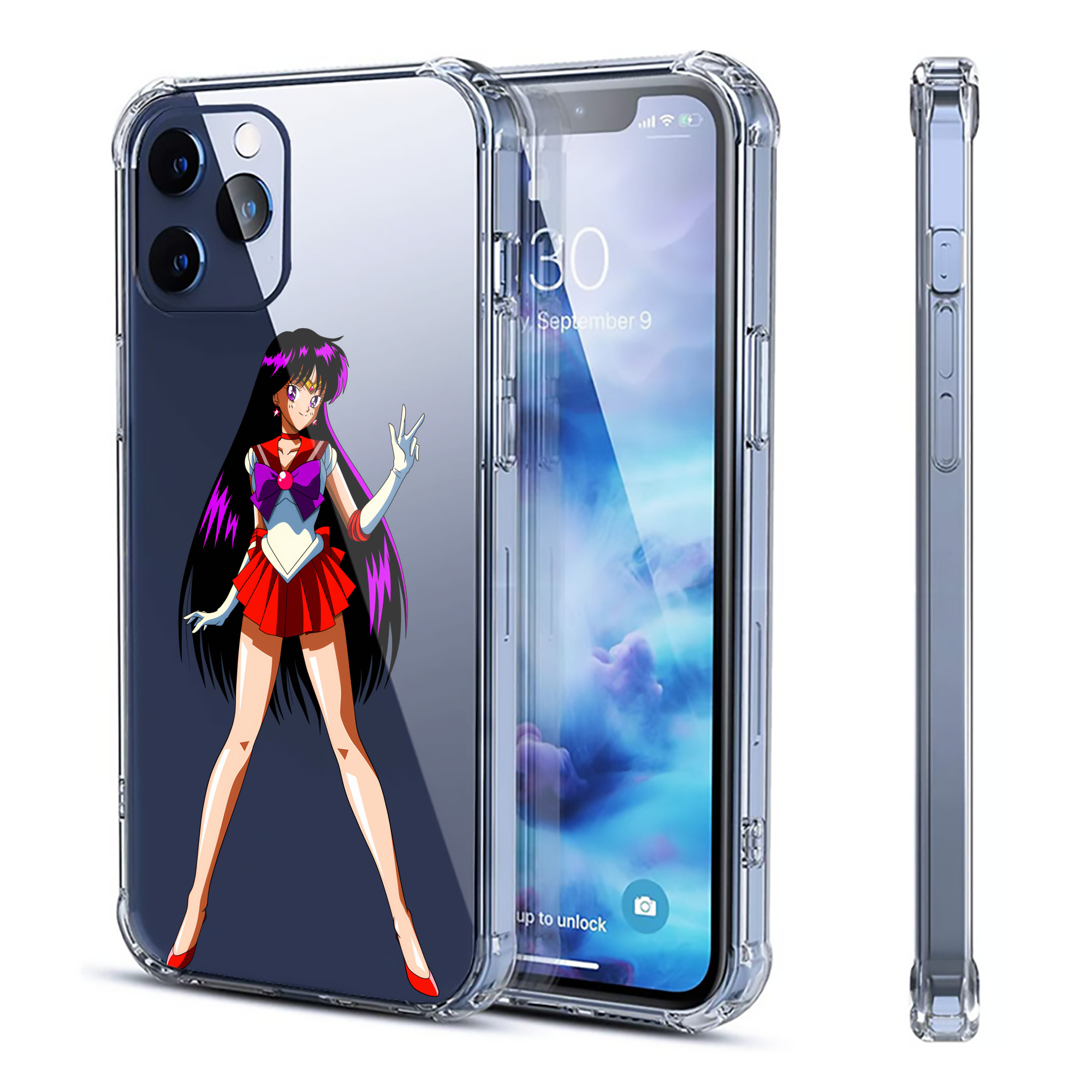（画像用） 美少女戦士セーラームーン 火野レイ ひの レイ Sailor Moon Hino Rei （セーラーマーズ,Sailor Mars） 【iPhone 12シリーズ対応】透明スマホケース（クリアソフトケース）